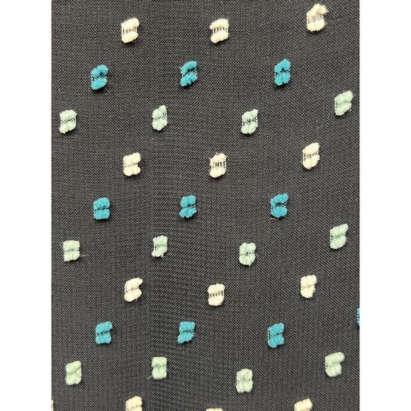 Loft Dress Womens size 12 Chiffon Swiss Dot Ruffle Blue Polka Dot Career Church - Picture 8 of 9